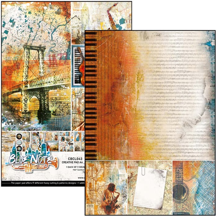 Blue Note Ciao Bella Creative Pad for Scrapbooking, Decoupage, Cardmaking, Journaling