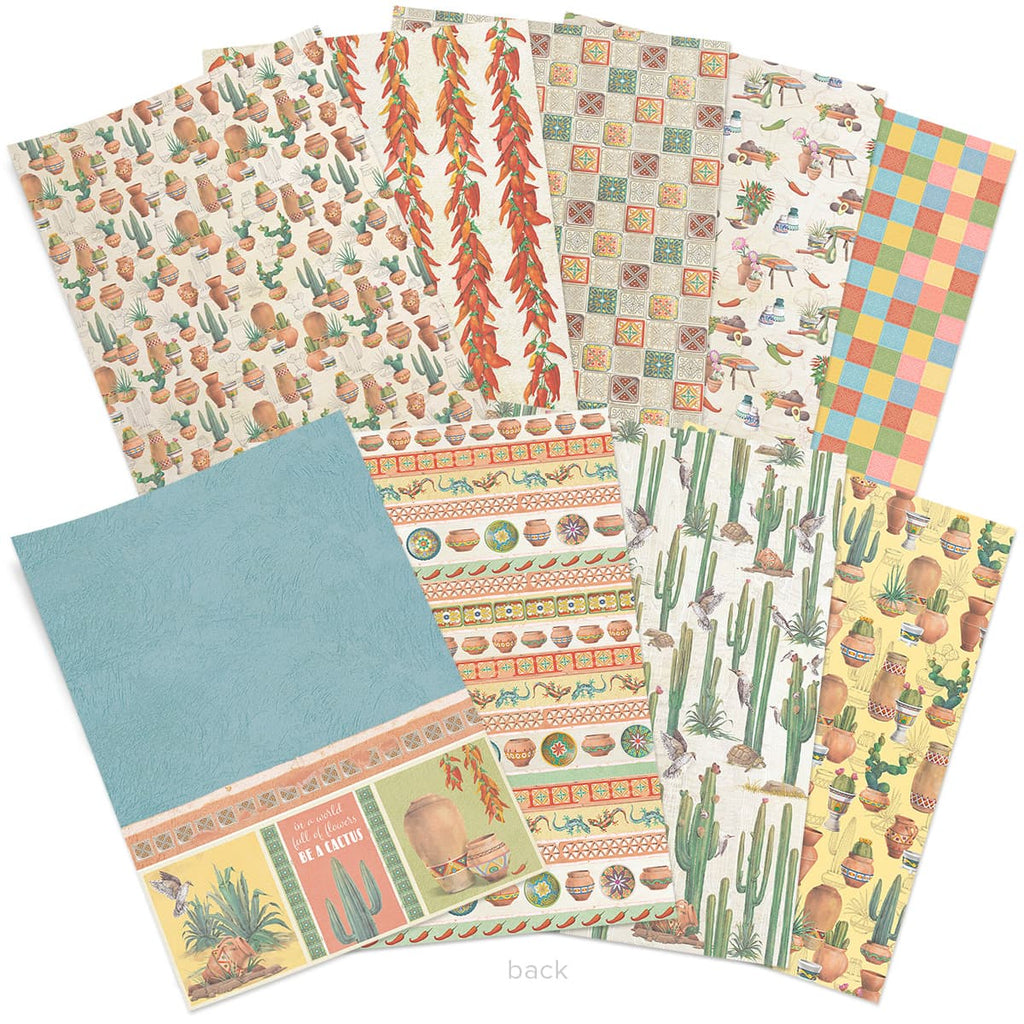 Southwest Cactus Lizards and Birds Sonora Creative Pad. These beautiful Italian made Ciao Bella Creative Pads are coordinated sets containing fun designs for cut-out and matching papers for your next decoupage craft project