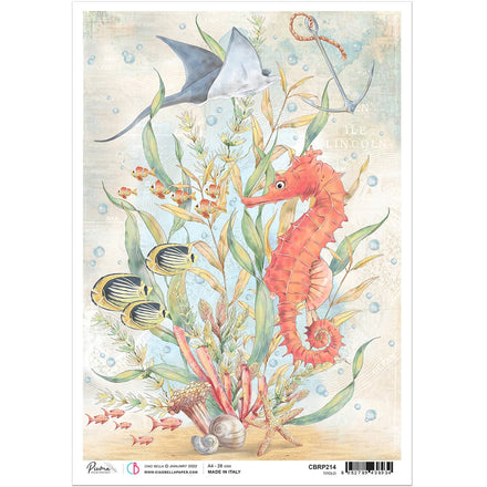 Ciao Bella Paper crafting Rice Paper Oceanic CBRP169 - Simply