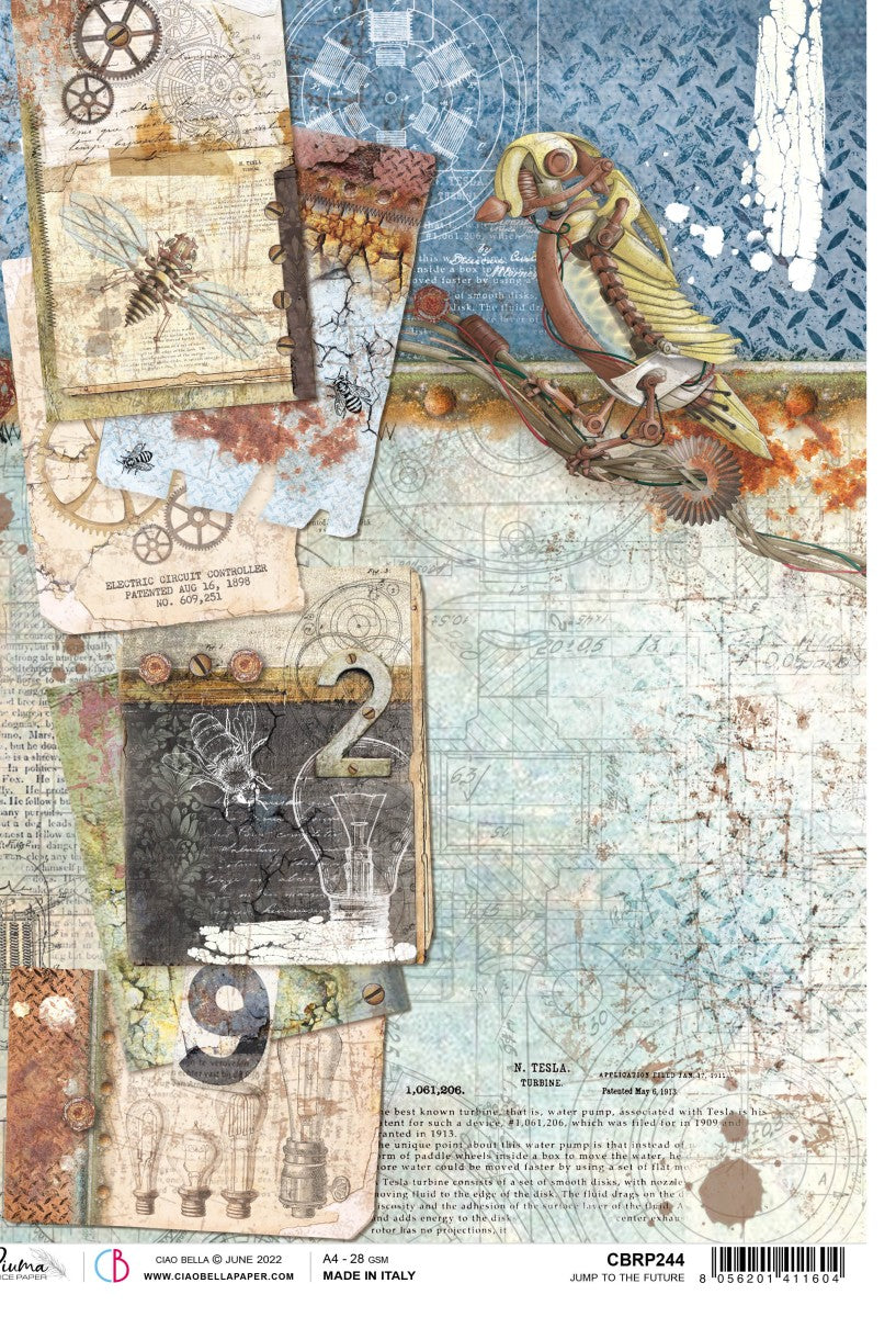 Jump to the Future Rice Paper for Crafting, Scrapbooking, Cardmaking ...