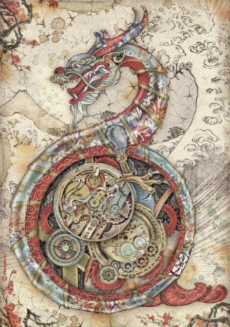 Beautiful Mechanical Dragon Sir Vagabond Stamperia A4 Rice Papers are of Exquisite Quality for Decoupage crafts. Thin yet durable. Imported from Europe. Beautiful colors, great patterns, exceptional strength. Decorative fibers and ink colors