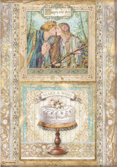 Beautiful Sleeping Beauty Cake Frame Stamperia A4 Rice Papers are of Exquisite Quality for Decoupage crafts. Thin yet durable. Imported from Europe