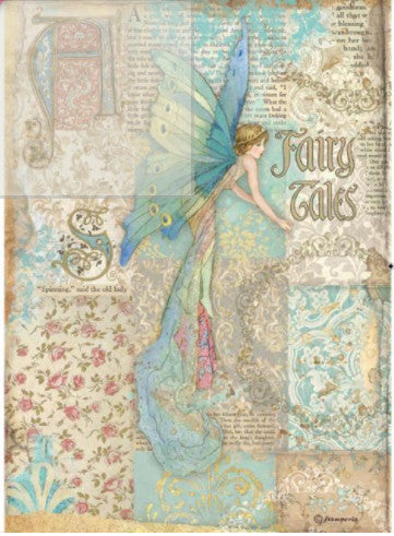 Beautiful Sleeping Beauty Fairy Tales Stamperia A4 Rice Papers are of Exquisite Quality for Decoupage crafts. Thin yet durable. Imported from Europe. Beautiful colors, great patterns