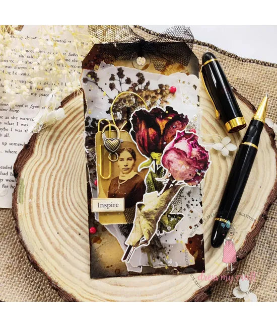 Shop Dry Flower-2 Dress My Craft Transfer Me Papers for Decoupage Art. Beautiful, Vibrant. Enhances look of Wood, Metal, Plastic, Leather, Marble, Glass
