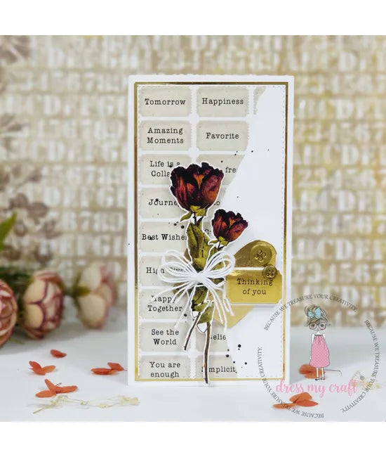 Shop Ticket Sentiments Dress My Craft Transfer Me Papers for Decoupage Art. Beautiful, Vibrant. Enhances look of Wood, Metal, Plastic, Leather, Marble, Glass