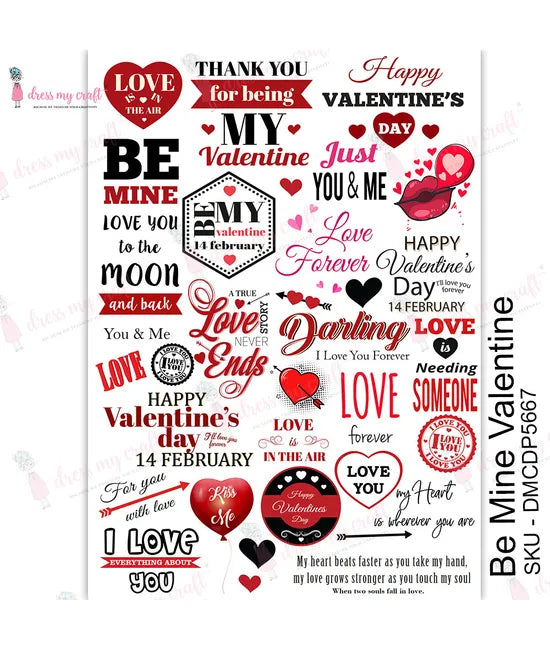 Shop Be My Valentine Dress My Craft Transfer Me Papers for Decoupage Art. Beautiful, Vibrant. Enhances look of Wood, Metal, Plastic, Leather, Marble, Glass