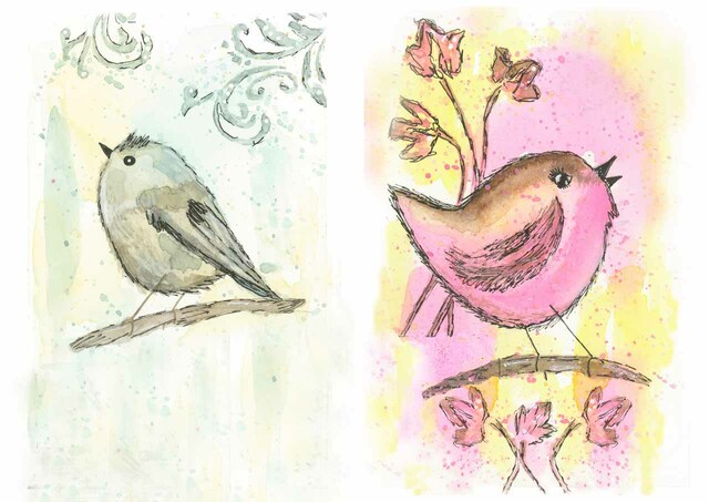 These gorgeous Ooh La La Bird Melodies A3 Rice Papers from Decoupage Queen are manufactured in Italy using Eco-friendly inks. This craft paper is delicate yet durable and perfect for Decoupage Art