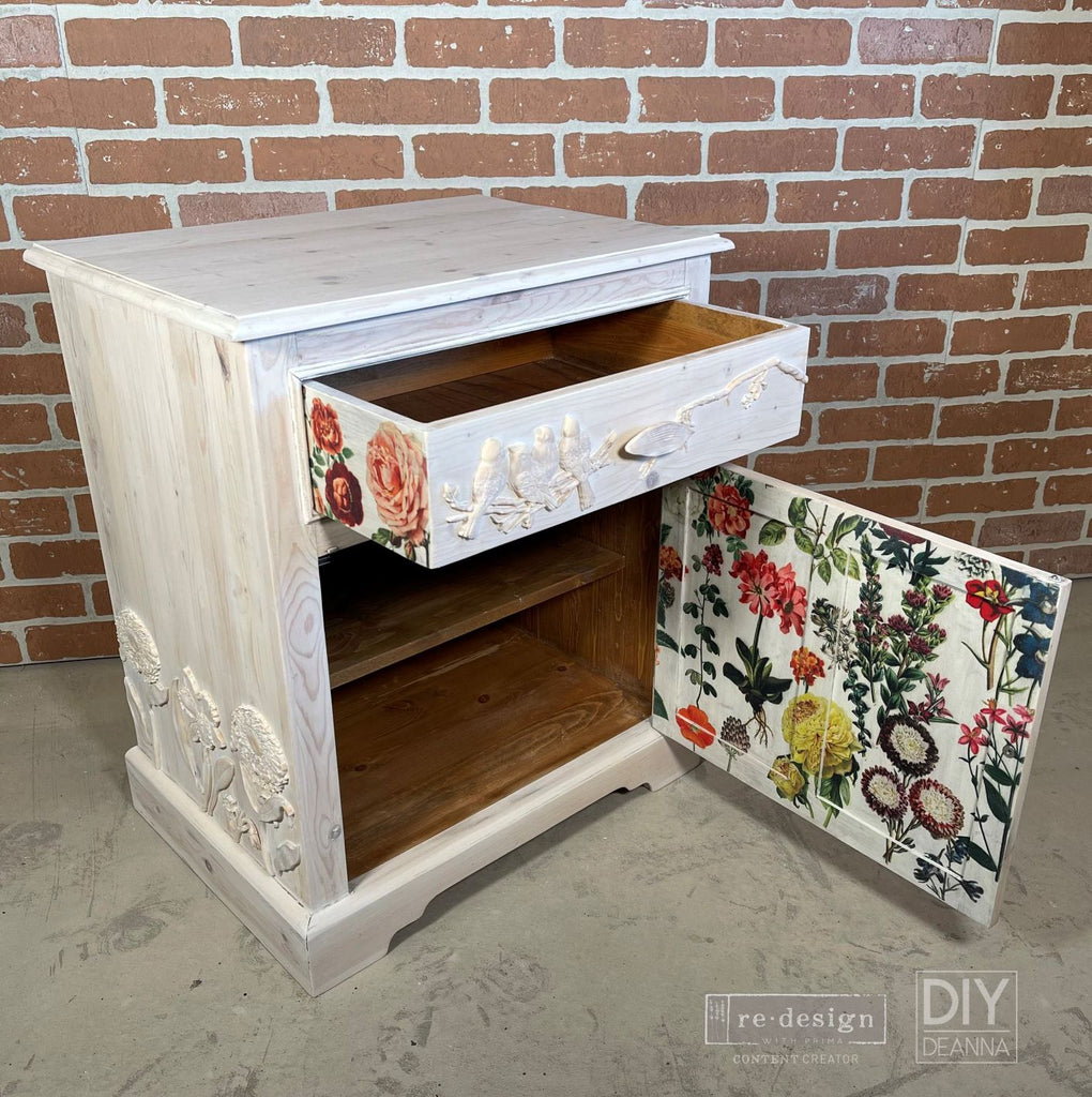 ReDesign with Prima - Decor Mold 5x8 Pattern: Grandeur Flora. Heat resistant and food safe. Breathe new life into your furniture, frames, plaques, boxes, scrapbooks, journals.