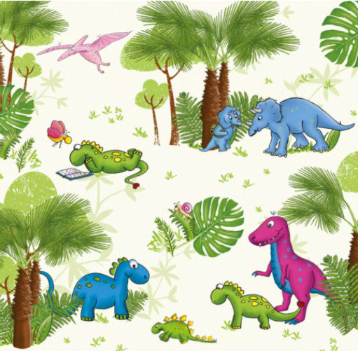These Dinosaur Decoupage Paper Napkins are of exceptional quality and imported from Europe. Ideal for Decoupage Crafting, DIY craft projects, Scrapbooking