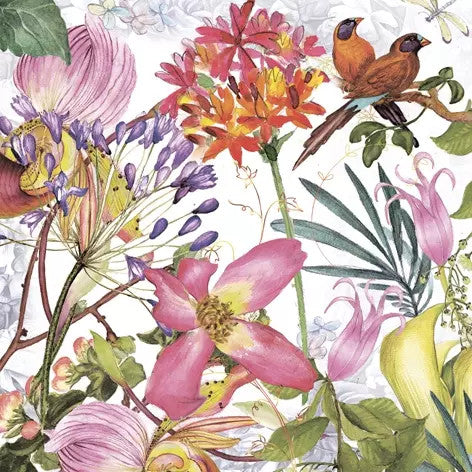 These Exotic Garden Flowers Decoupage Paper Napkins are Imported from Europe. Ideal for Decoupage Crafting, DIY