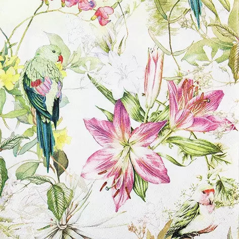 These Flora and Fauna Decoupage Paper Napkins are of exceptional quality. Imported from Europe. 3-ply, silky feel, and vivid ink colors. Ideal for Decoupage Crafting, DIY craft projects, Scrapbooking, Mixed Media