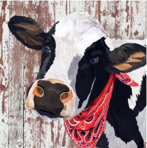 Shop Henrietta Cow with red bandana Decoupage Paper Napkins are of exceptional quality and imported from Europe. This makes them ideal for Decoupage Crafting, DIY craft projects