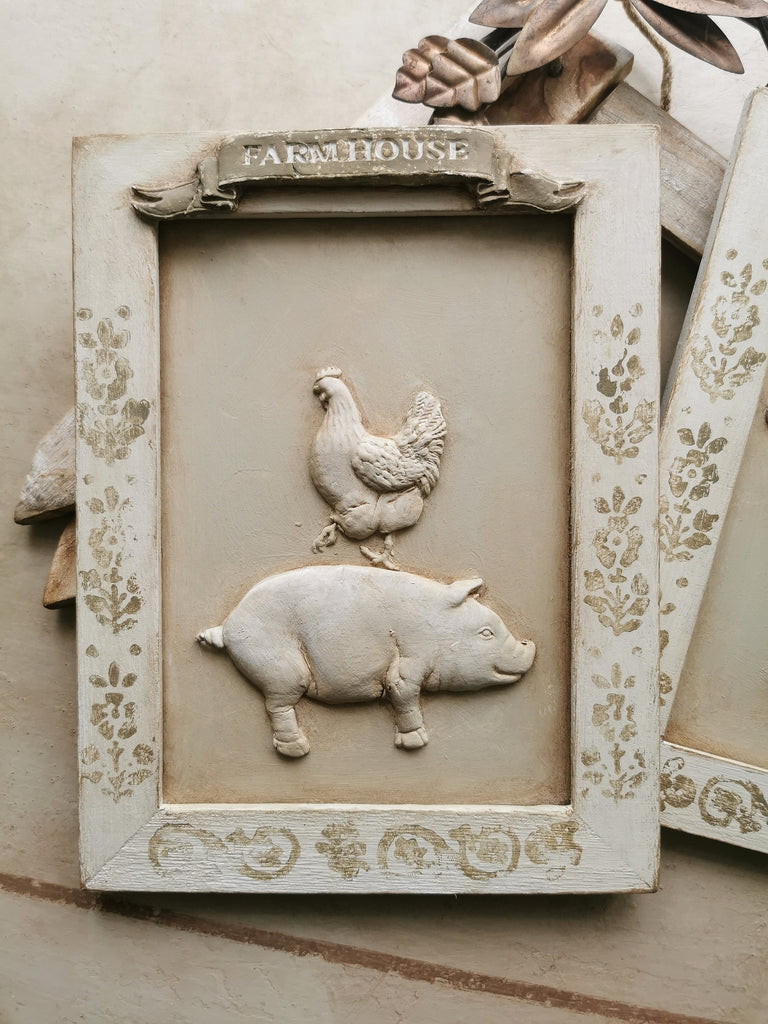 ReDesign with Prima - Decor Mold 5x8 Pattern: Farm Animals. Heat resistant and food safe. Breathe new life into your furniture, frames, plaques, boxes, scrapbooks, journals