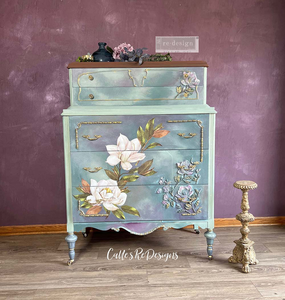 Magnolia 24"x35" ReDesign with Prima Rub on Transfer 
