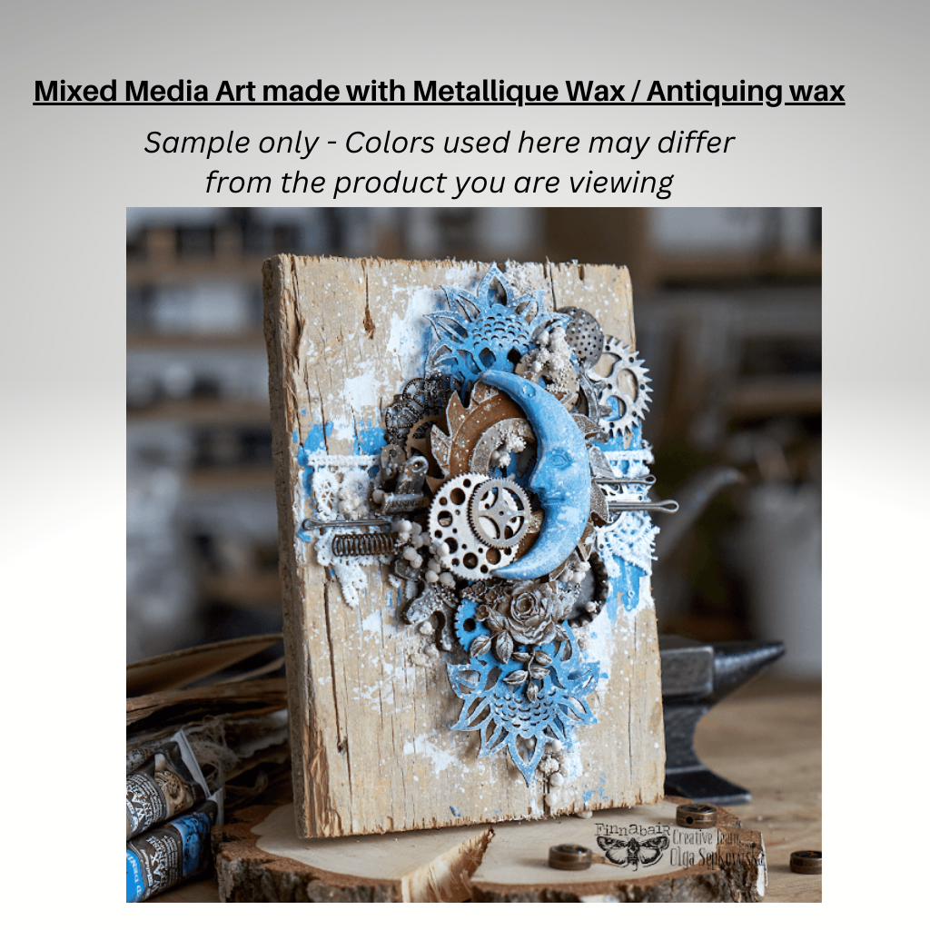 Heather Hills Finnabair Art Alchemy Metallique Wax - 1 tube .68 oz (20 ml). This beautiful, metallic beeswax-based paste will turn your artwork into a real treasure
