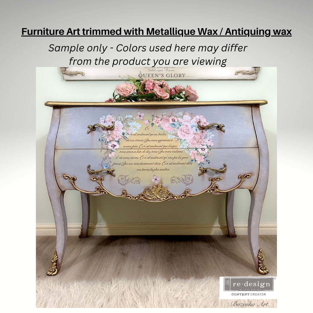 Sepia Finnabair Art Alchemy Antiquing Wax - 1 tube .68 oz. This antiquing paste wax adds a beautiful & natural looking stain to furniture upcycle &home décor