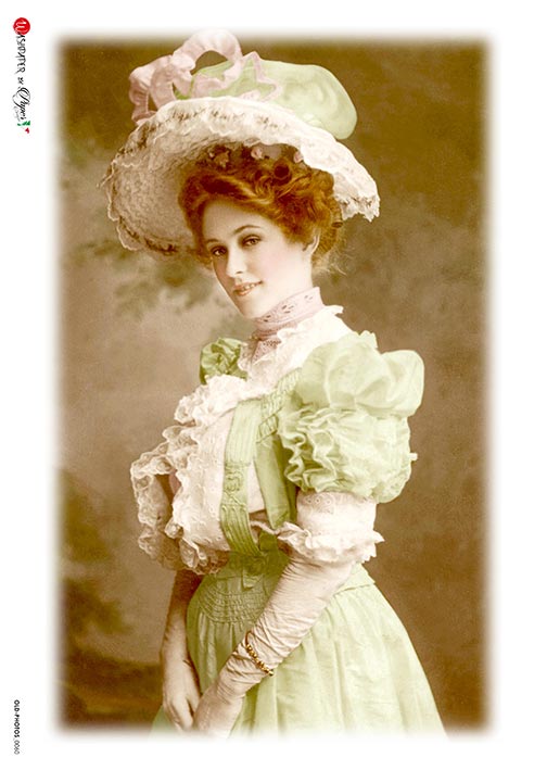 This Beautiful Victorian Lady in green dress A5 Rice Paper is of Exquisite Quality for Decoupage crafts. Thin yet durable. Imported from Europe
