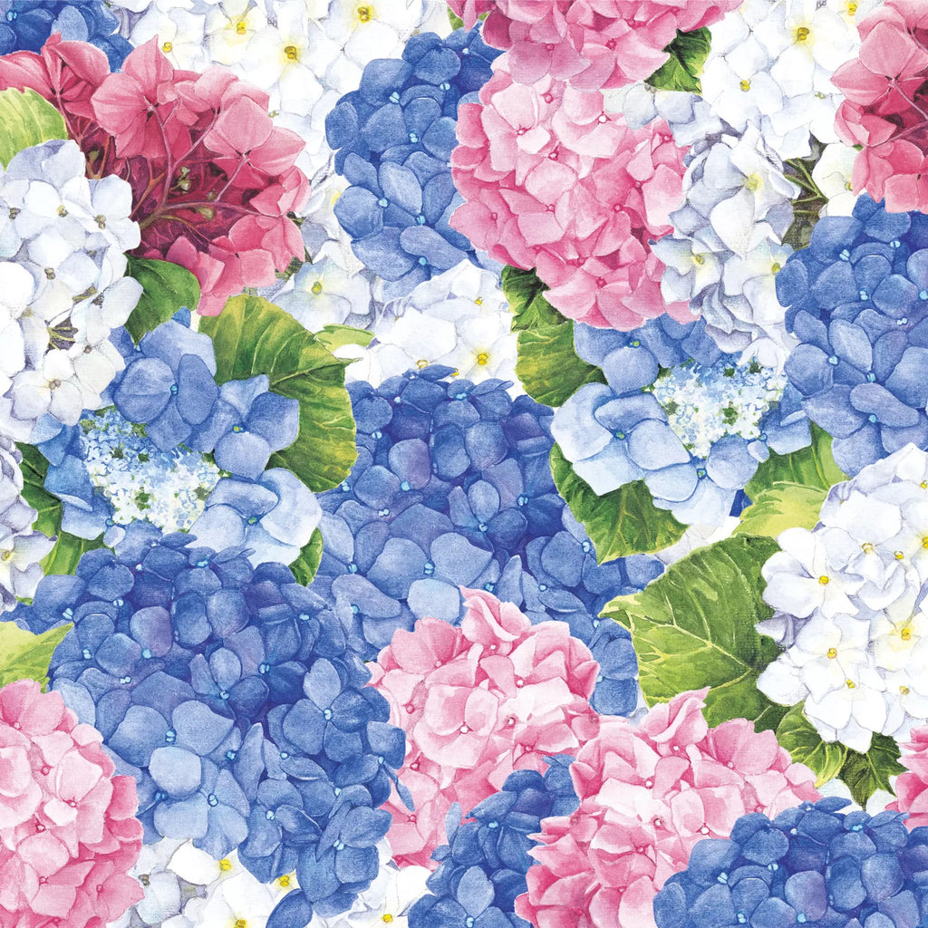 These Ortensie blue and pink hydrangea floral Decoupage Paper Napkins are Imported from Europe. Ideal for Decoupage Crafting, DIY craft projects, Scrapbooking, Mixed Media