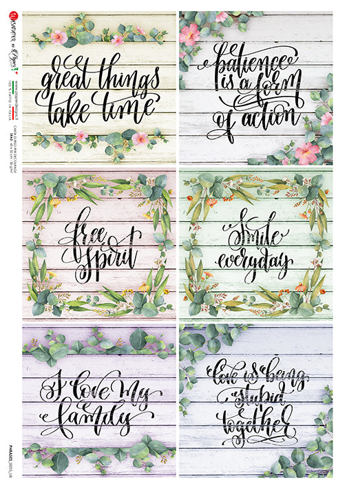 Shop Phrases Love Rice Paper for Decoupage, Scrapbook, Mixed Media