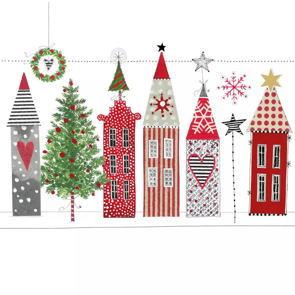 These Christmas Paper Houses Decoupage Paper Napkins are Exceptional quality and imported from Europe. Ideal for Decoupage Crafting, DIY 
