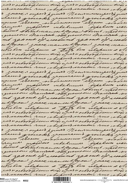 Shop Vintage Antique Script Rice Paper for Decoupage, Scrapbooking ...