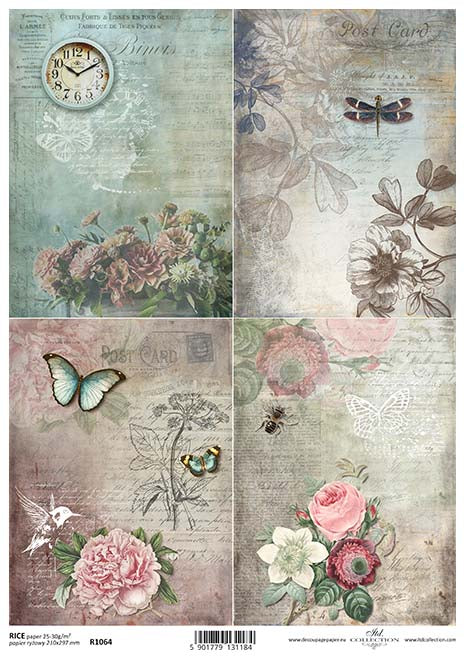Buy A4 Rice Papers for Decoupage, Scrapbook, Crafts, Cards