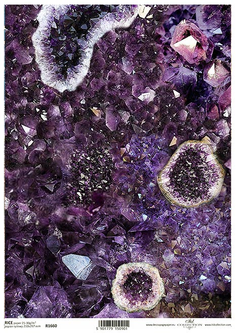 Shop Purple Amethyst Gemstone ITD Collection Rice Paper for Crafting, Scrapbooking, Journaling, Cardmaking