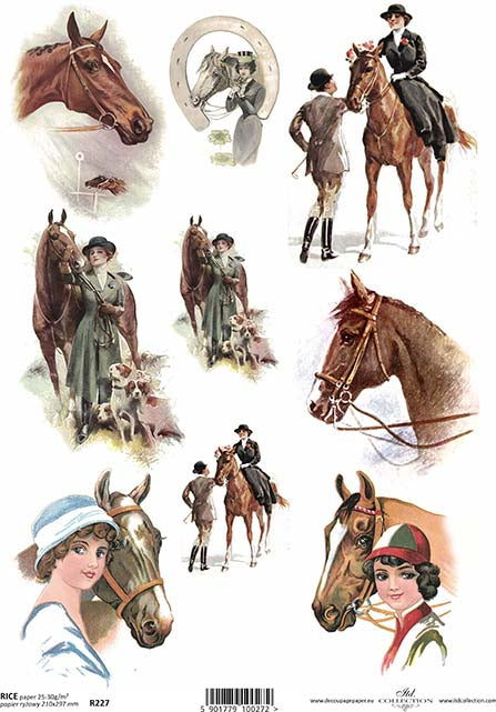 Shop English Horse Riding ITD Collection Rice Paper for Crafting, Scrapbooking, Journaling, Cardmaking
