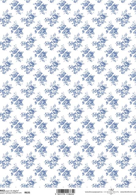 Shop Blue Flowers ITD Collection Rice Paper for Crafting, Scrapbooking, Journaling, Cardmaking