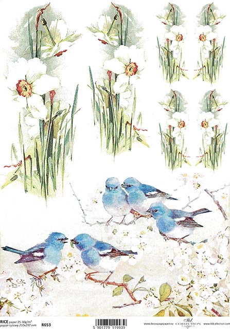 Shop Blue Birds ITD Collection Rice Paper for Crafting, Scrapbooking, Journaling, Cardmaking