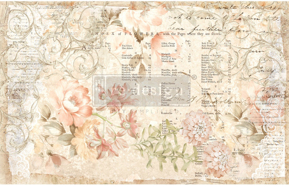 Victorian Floral Tissue Paper