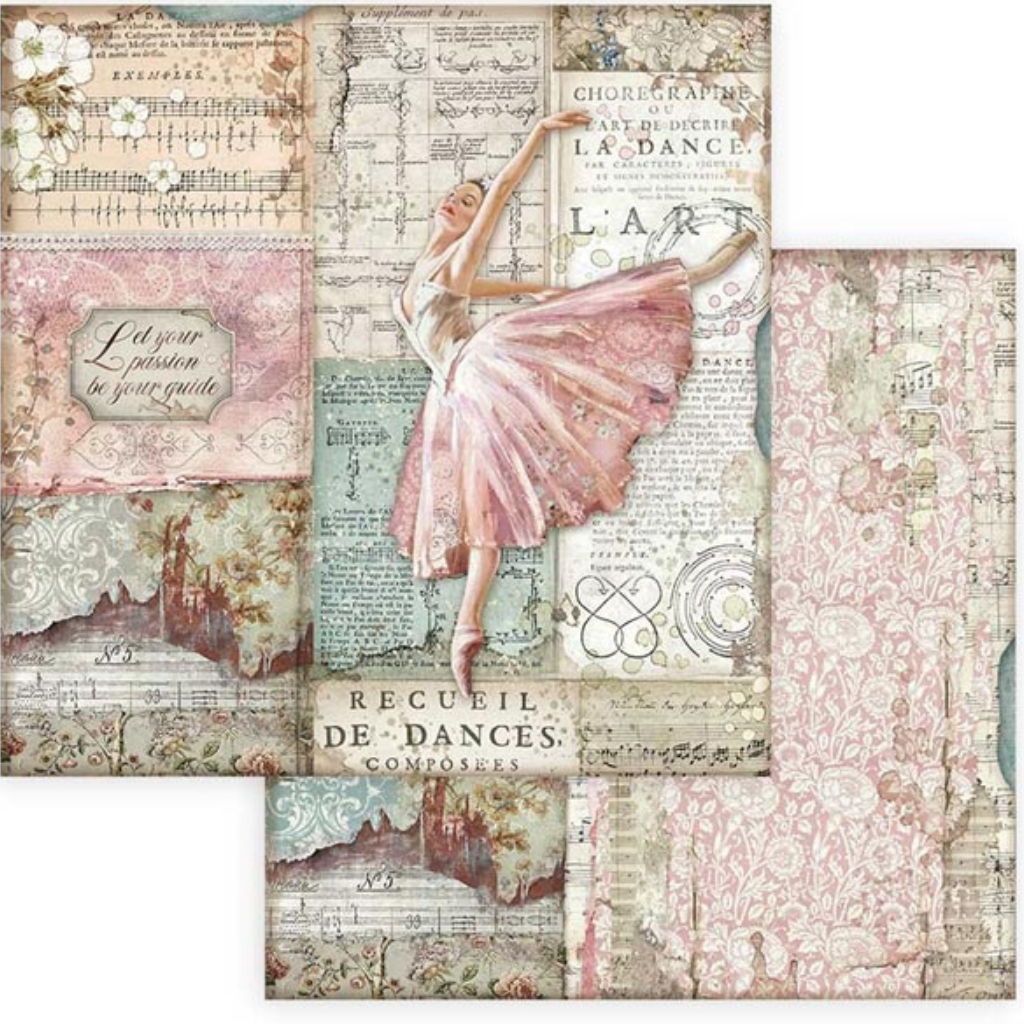 Stamperia Double-Sided Cardstock 12 inchx12 inch-Dancer, Passion