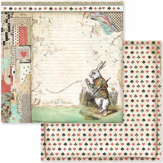 Stamperia Alice Through The Looking Glass 12 x 12 Paper Pad ,Scrapbooking