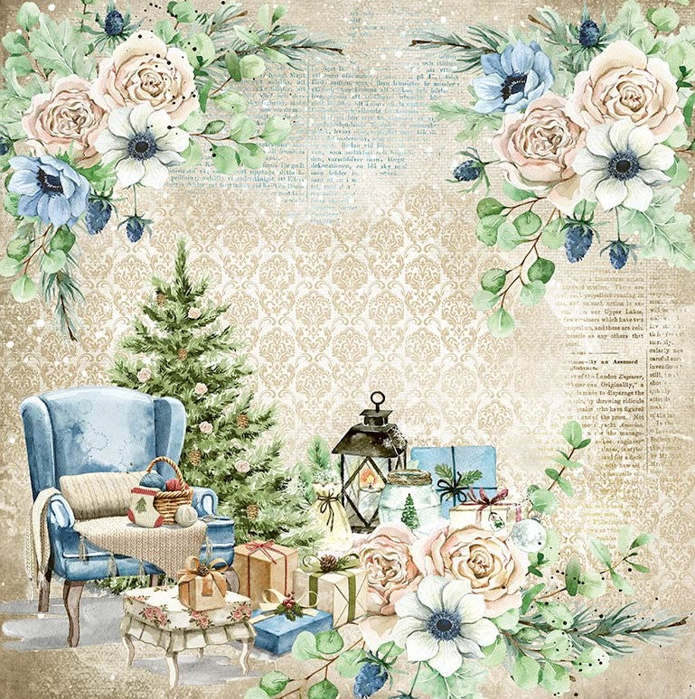 Beautiful Cozy Winter Stamperia Scrapbooking Paper Set. These beautiful high quality papers by Stamperia are themed sets with coordinating designs.