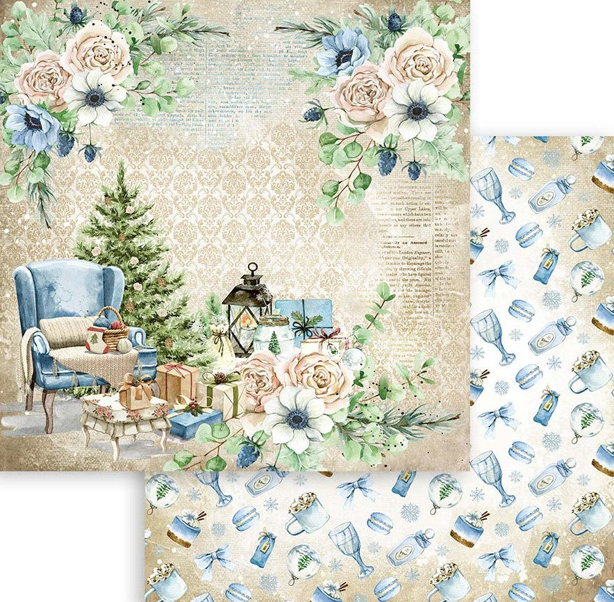 Beautiful Cozy Winter Stamperia Scrapbooking Paper Set. These beautiful high quality papers by Stamperia are themed sets with coordinating designs.