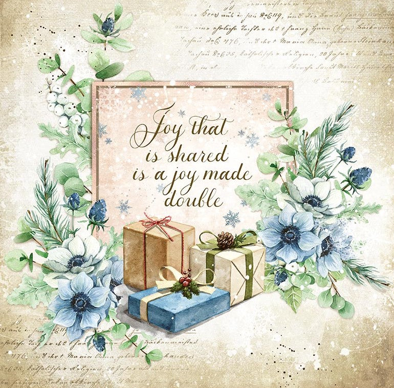 Beautiful Cozy Winter Stamperia Scrapbooking Paper Set. These beautiful high quality papers by Stamperia are themed sets with coordinating designs.