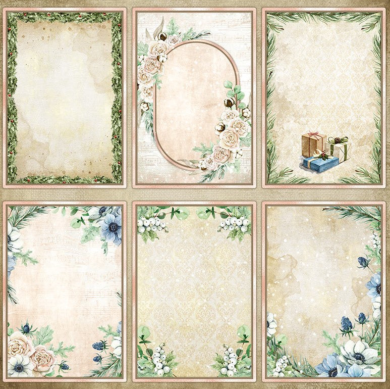 Beautiful Cozy Winter Stamperia Scrapbooking Paper Set. These beautiful high quality papers by Stamperia are themed sets with coordinating designs.