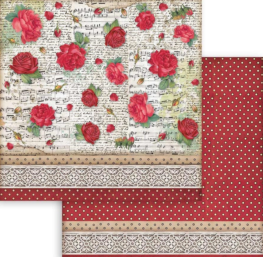 Beautiful Desire Stamperia Scrapbooking Paper Set. These beautiful high quality papers by Stamperia are themed sets with coordinating designs