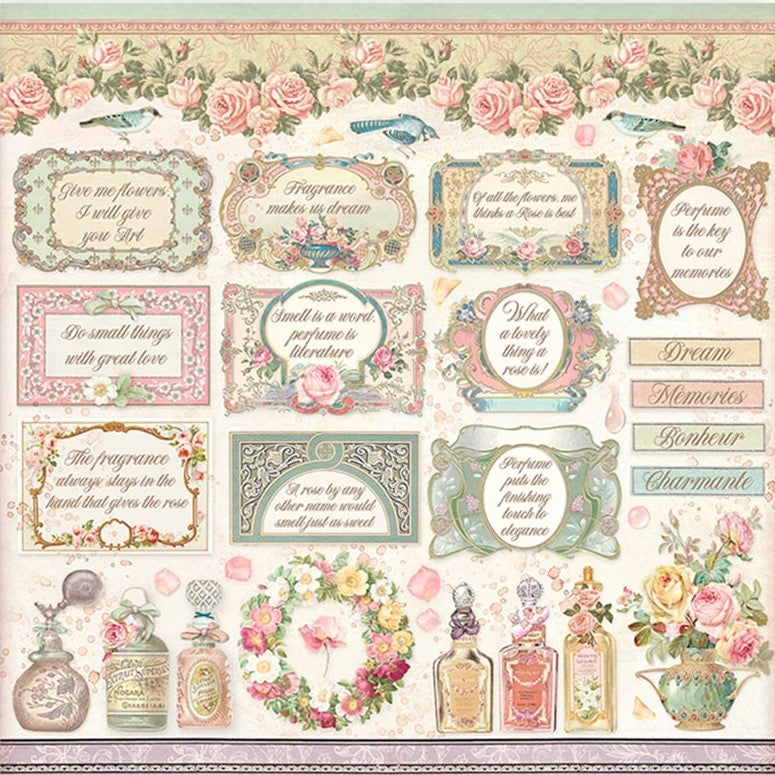 Antique Roses Scrapbook Set - Mini