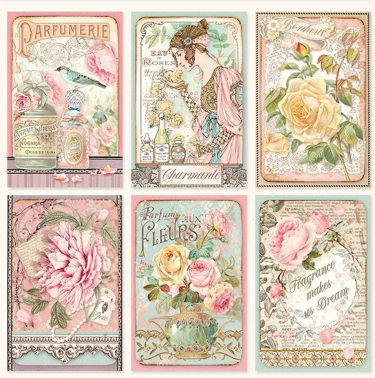 Stamperia 12 Scrapbook Paper Pad - Rose parfum – Ninnys Napkins