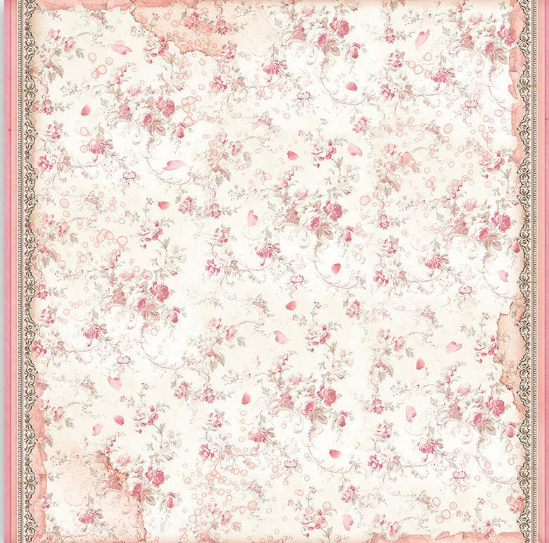 Vintage & Shabby Chic - Sepia Pink Roses Wrapping Paper by Vintage