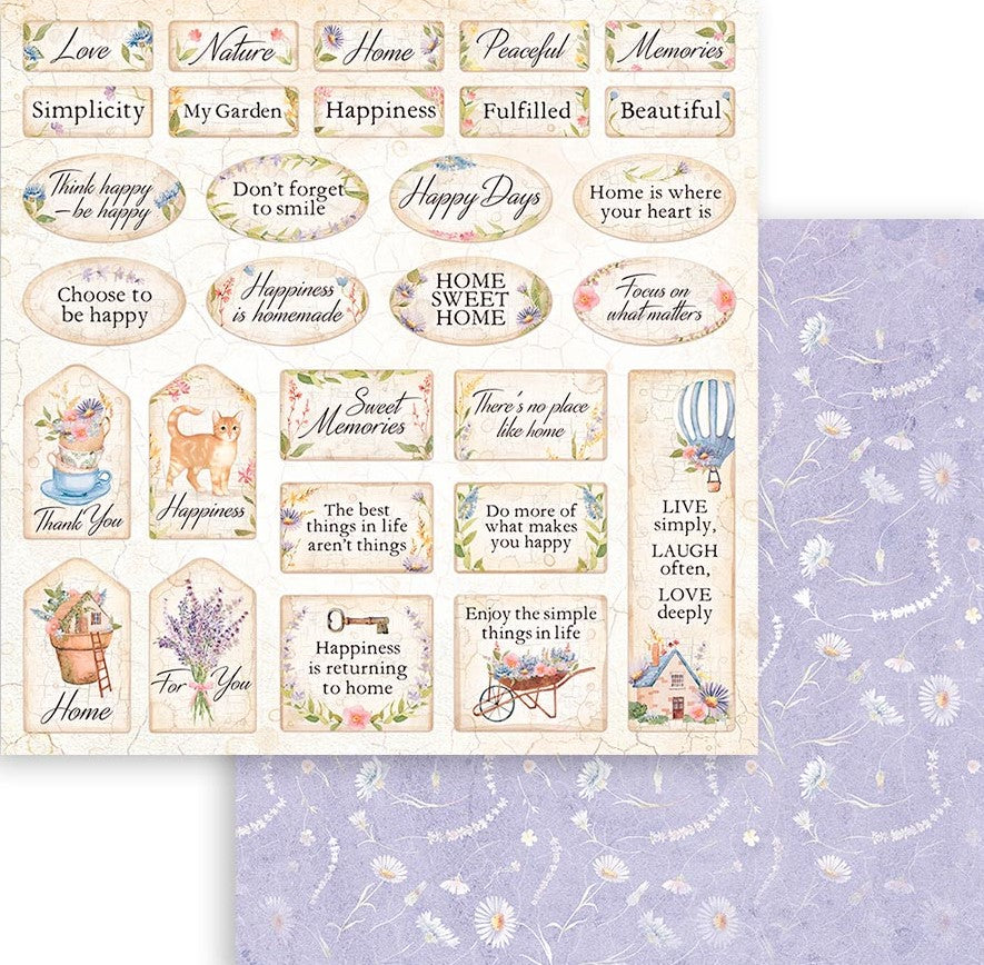Create Happiness Cards Stamperia 12x12 Cardstock Scrapbook Paper –  Decoupage Napkins.Com