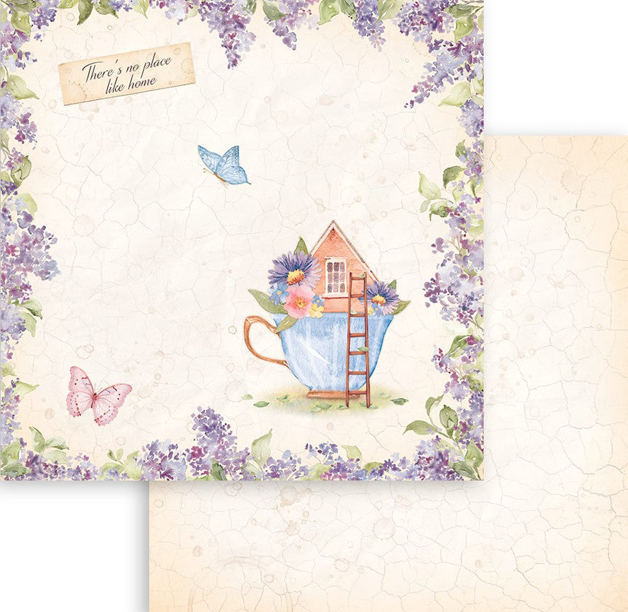 Stamperia Lilac Flowers 12 x 12 in. Scrapbooking Paper Pack