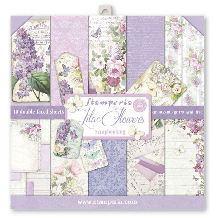 Shop Stamperia Lilac Flowers Scrapbooking Paper for Journaling, Decoupage, Mixed Media