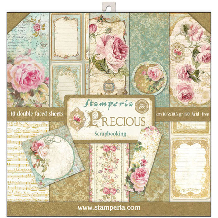 Shop Stamperia Precious Scrapbooking Paper for Journaling, Decoupage, Mixed Media