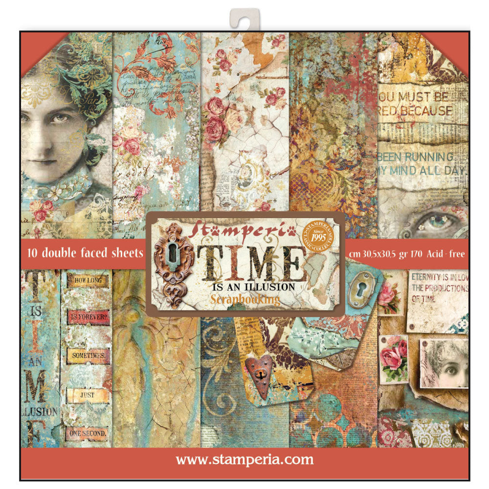 Shop Stamperia Time is an Illusion Scrapbooking Paper for Journaling, Decoupage, Mixed Media