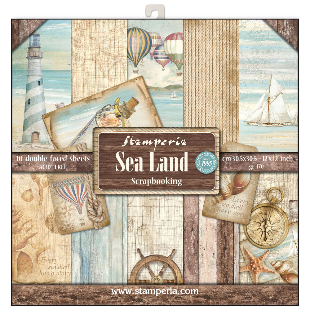 Shop Stamperia Sea Land Scrapbooking Paper for Journaling, Decoupage, Mixed Media