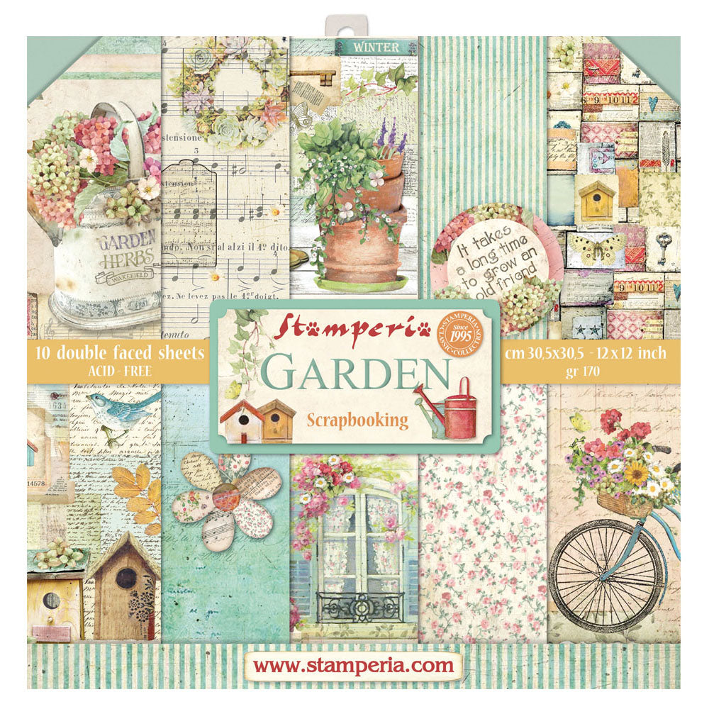 Shop Stamperia Garden Scrapbooking Paper for Journaling, Decoupage, Mixed Media