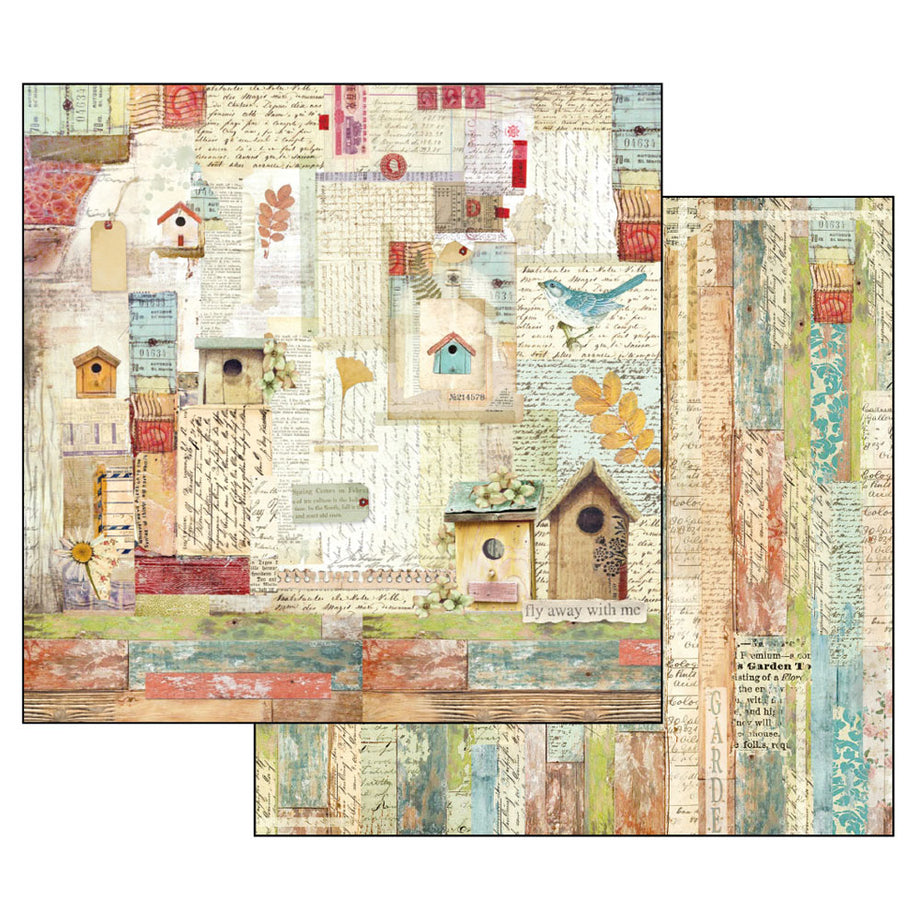 Stamperia Romantic Garden House - 12x12 Paper Pad SBBL102