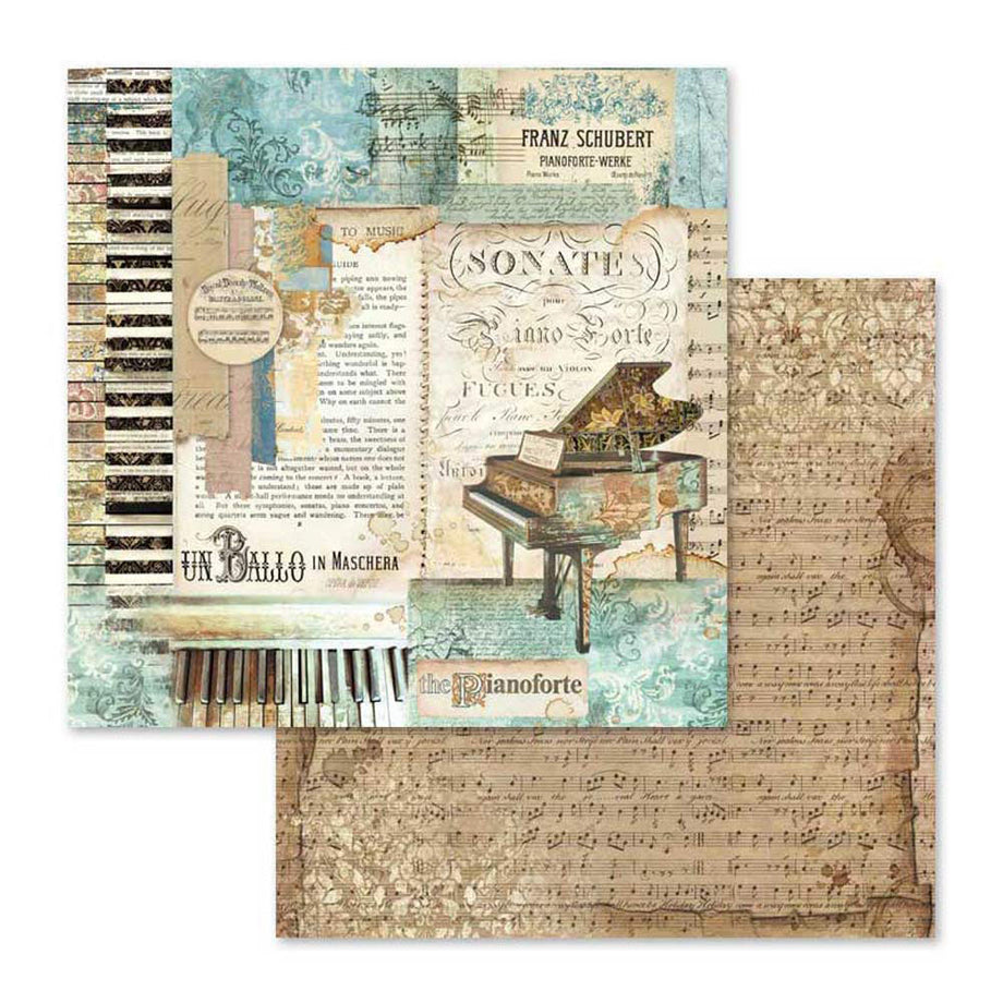 Music Stamperia Double-Sided Paper Pad